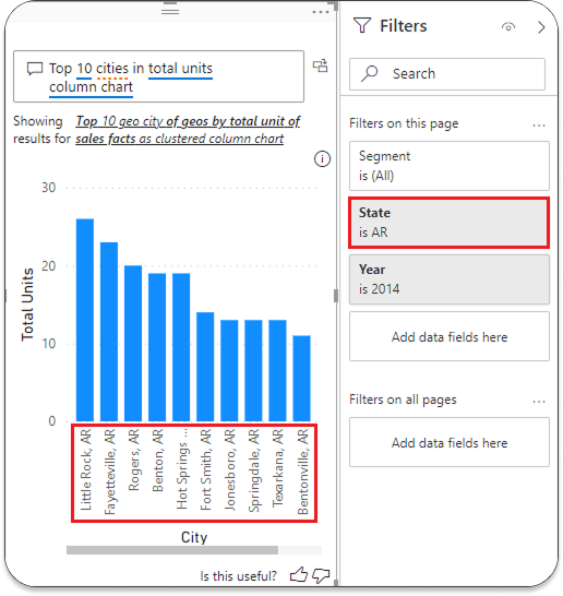 Фильтрация данных в Power BI Фильтрация данных в Power BI